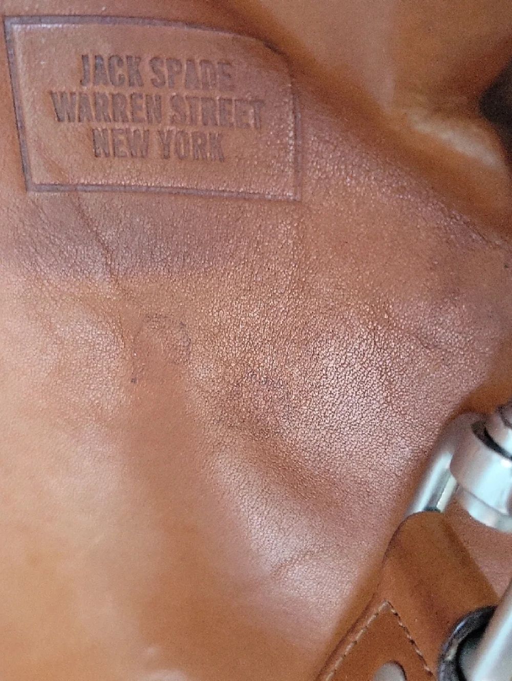 Jack Spade Brown Leather Briefcase Laptop Bag Shoulder Strap